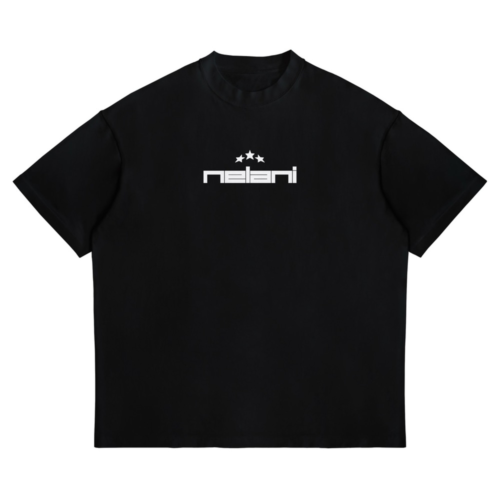Black Short Sleeve Tees Crew Neck Cotton